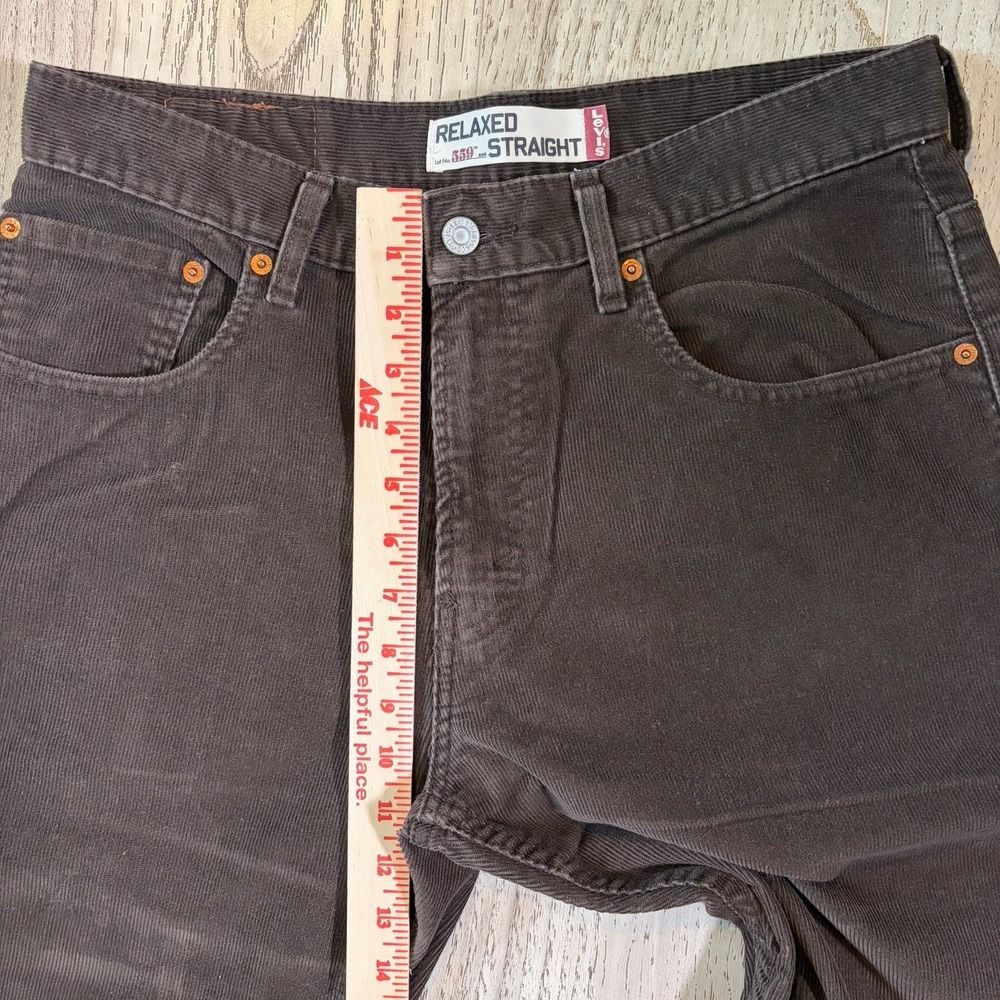 Vtg Levis 559 Corduroy Jeans Brown Relaxed Fit Straight Red Tab Y2K 32x30 HK - Picture 3 of 11